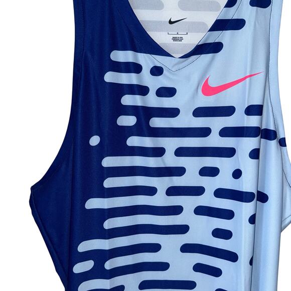 NEW Nike Pro Elite Singlet Men's Large 2023 Blue Track Running Made in USA - Picture 2 of 4